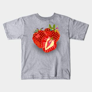 strawberry pop art Kids T-Shirt